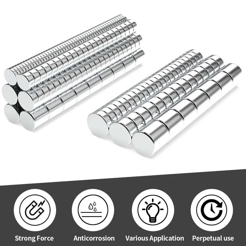 4x2 5x2 6x2 6x3 N35 Superstarker Neodym-Magnet Rund NdFeB Leistungsstarker Permanentmagnet Magnete Kühlschrankmagnet – Detail 4