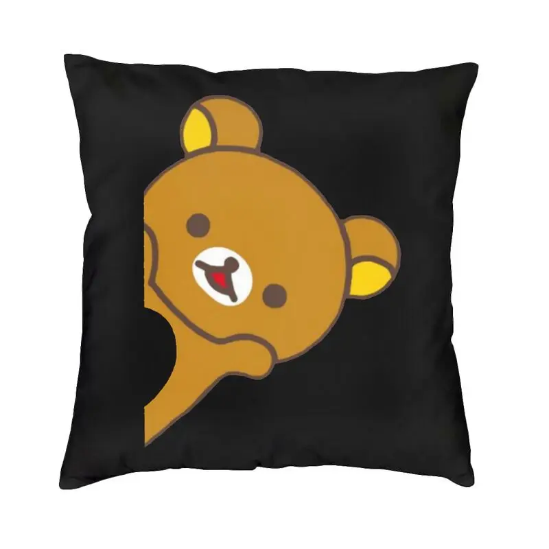 

Rilakkuma забавная наволочка 40x40 Домашняя Декоративная 3D печать мультяшная анимация декоративная подушка для автомобиля Двусторонняя
