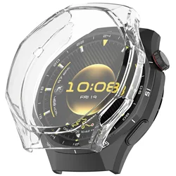 Premium TPU Protective Case with Screen Protector for Smartwatch - Soft Shell Bumper Cover (Transparent)