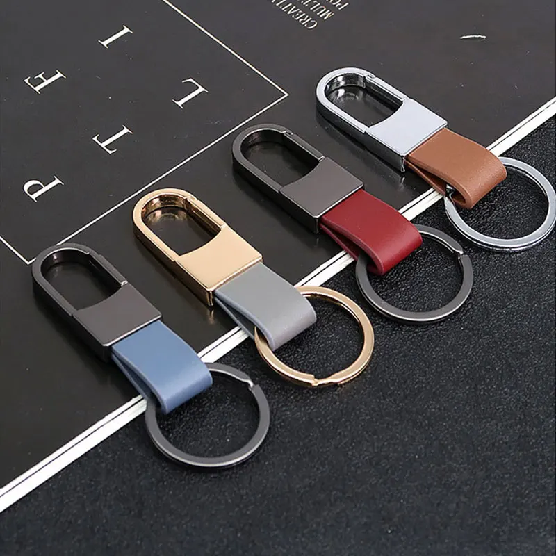 Pu Leather Car Keychain, Car Automotive Key Chain With Anti-lost D-ring,  Simple Keychain Key Key Ring Lanyard Pendant For Men Women - Temu United  Arab Emirates