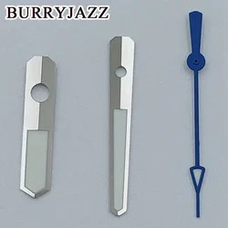Elegant Silver and Black Watch Hands with Green Luminous Finish (Silver Blue)