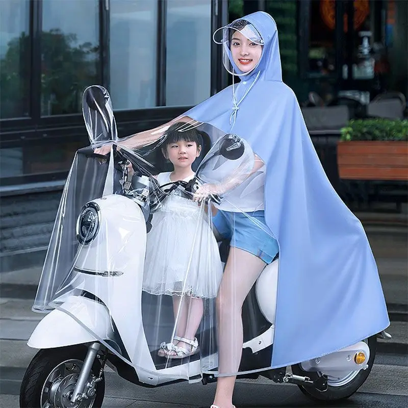 

Дождевик для электромобиля, непроницаемый мотоциклетный плащ для одного и двух матери, сына, родителя, ребенка, с полной защитой от шторма