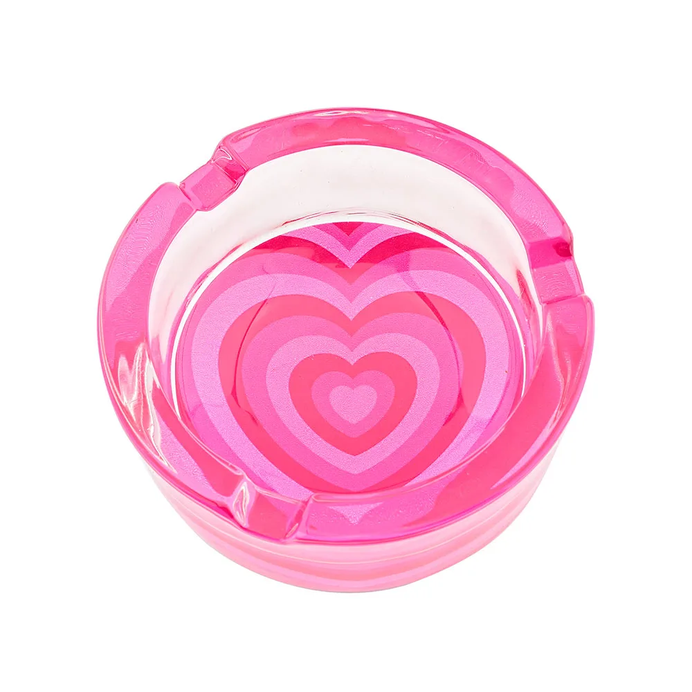 Glass Round Ashtray for Cigarettes, Portable Decorative Modern Ashtray for Home Office Indoor Outdoor Patio Use 3