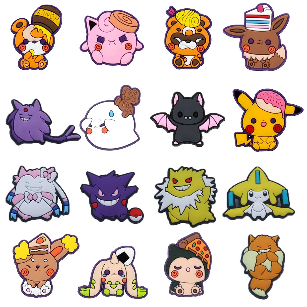 Pokemon Series Shoe Charms Accessories for Classic Clog Shoe Decoration Kids Gifts 9-25pcs/set