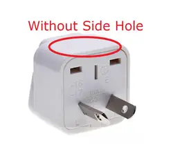 Universal AU Plug Adapter, Dual - Socket Converter for International Travel, 10A, White/Black (AU17 Without Hole W)