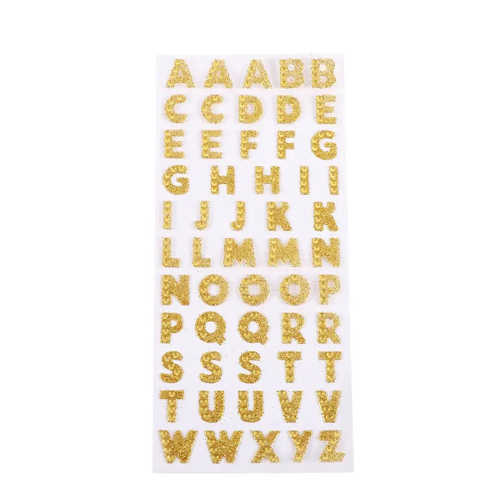 1Sheet Alphabet Rhinestone Self Adhesive Scrapbooking Stickers Clothing  Accessories Kids DIY Phone Decor English Letters Sticker