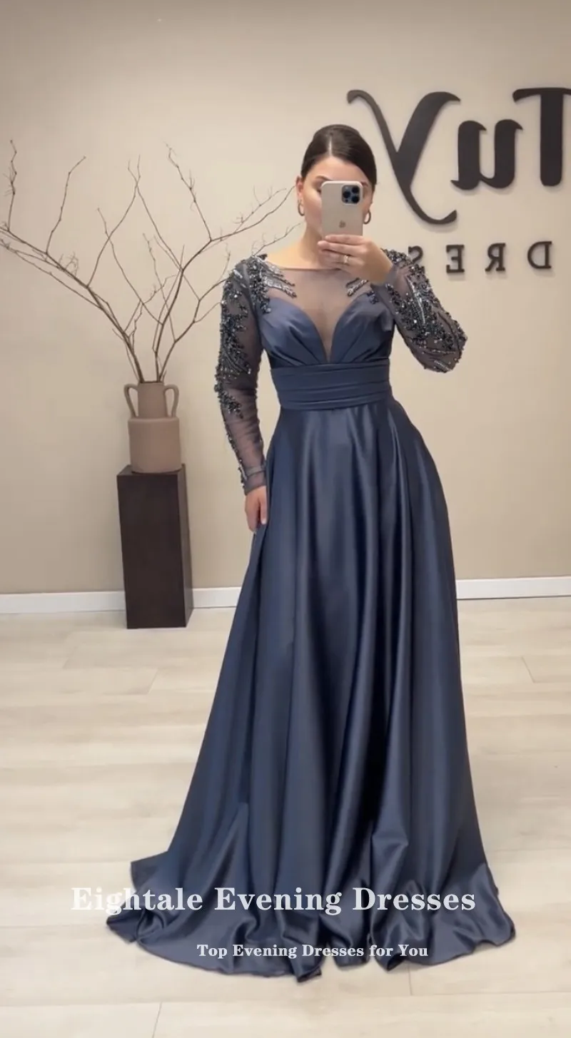 2015 Muslim Women Celebrity Evening Dresses Sequin Top Sequin Abaya In Dubai  Arabic Kaftan Long Evening Gowns With Long Sleeves Online with $100.… |  Elbise, Kıyafet