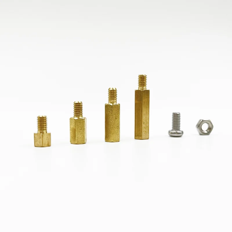 Male Female Hex Brass Standoff Spacer Kit M2M2.5 M3 M4 Brass Round Standoff with 304 Screw and Hex Nut pcb motherboard standoff