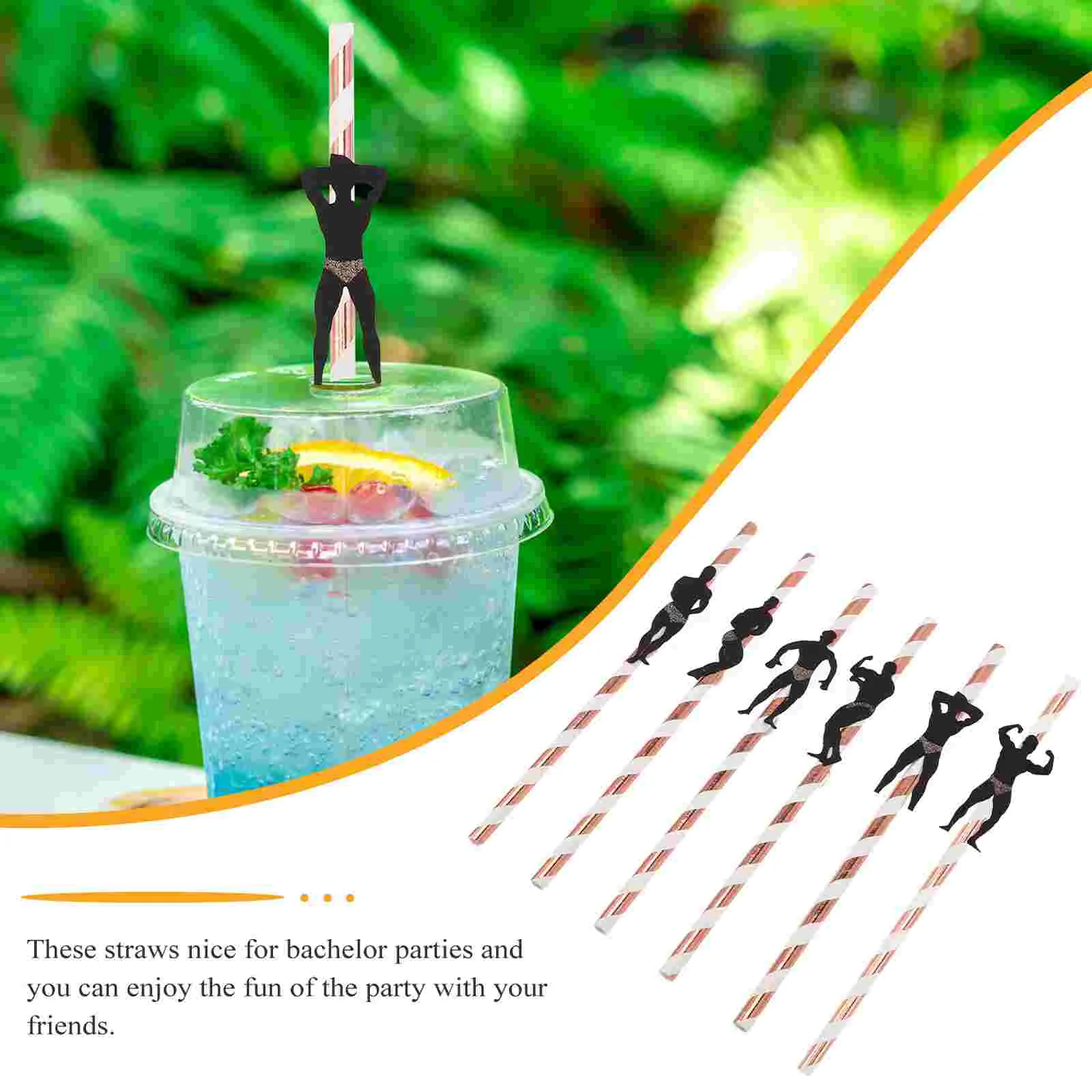 24 Pcs Decorations Bachelorette Drinking Modeling Bachelortte Dancer Golden Bride
