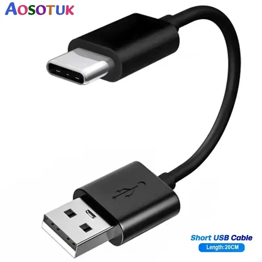 

20cm Short Charger Data Cable Micro USB Type C Cables For Samsung iPhone Xiaomi Fast Charging Cable Phone Cord Wire USB C Cable
