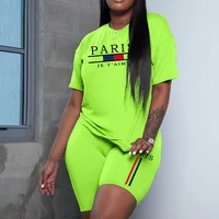 Ensemble 2 pièces pour femme 2026 – Haut à manches courtes et short de luxe tendance pour l'été – Tenue décontractée et confortable pour le jogging 3