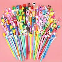 50 Creative Cute Cartoon Neutral Pen Black 0.5 Needle Water Pen Student Stationery Award Pen (Random Style) 1