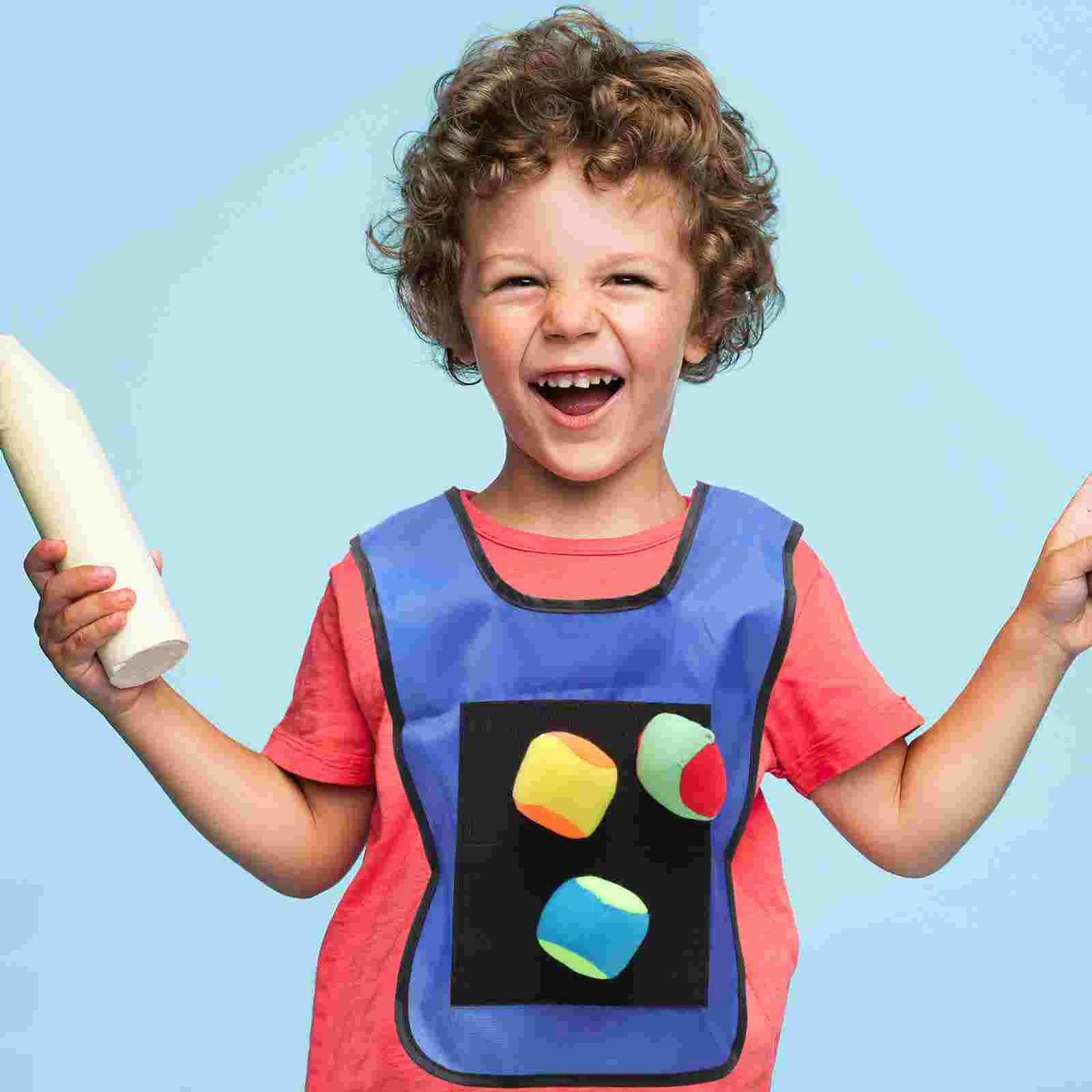 12pcs Children Sticky Ball Vest Sticky Jersey Vest Game Props Sticky Ball Vest for Kids sticky vest for ball 3