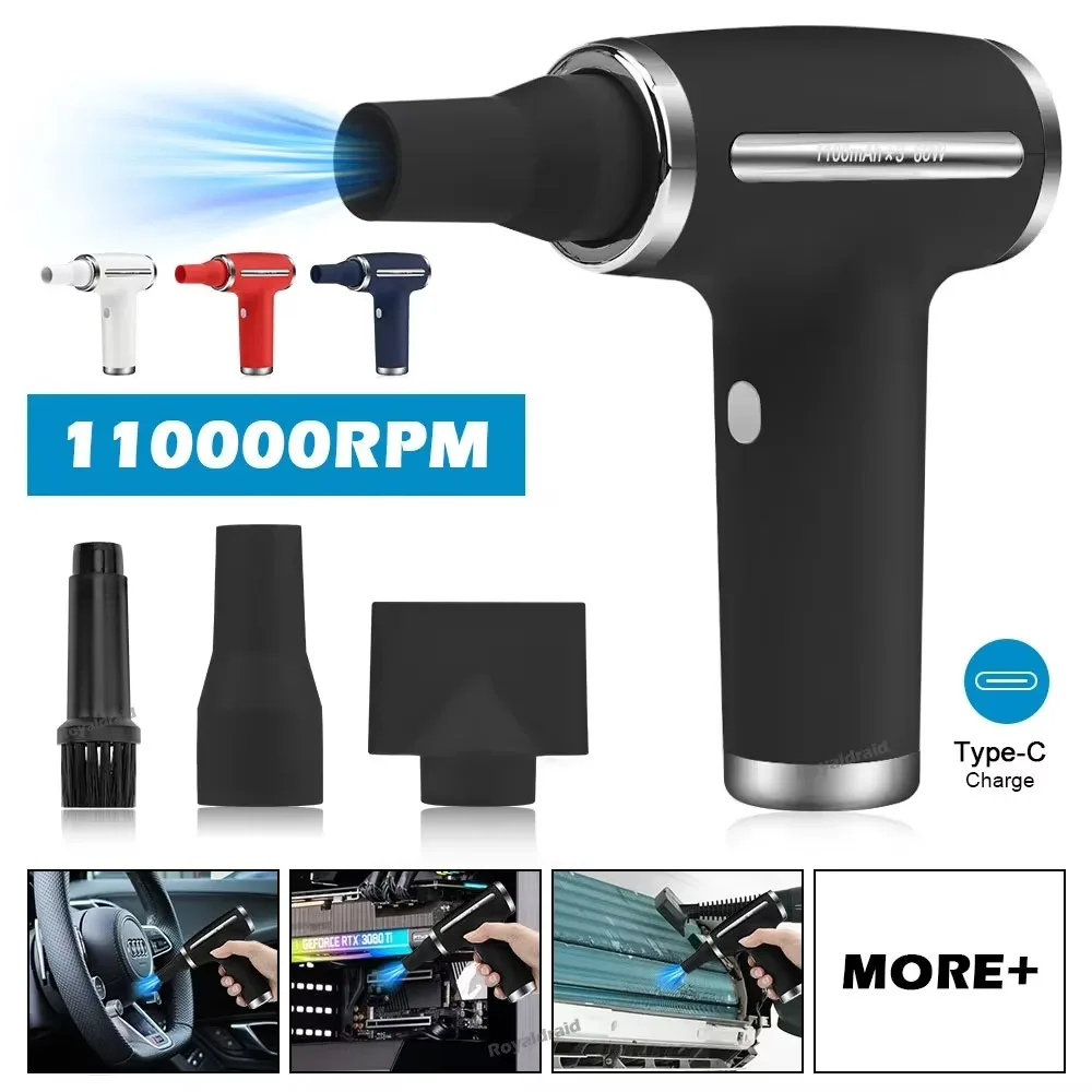 Portable Wireless Multifunction Air Duster Handheld Poweful Cleaner Outdoor Sports High Speed Blow Dryer for Switch/Xbox/PS4/PS5