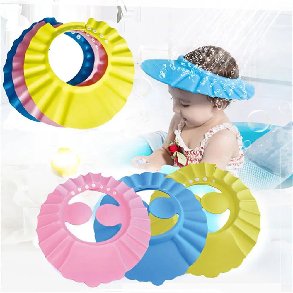 Ear Protection Child Kids Eye Protection Waterproof Portable Wash Hair Shield Bath Visor Shampoo Hat Baby Shower Caps