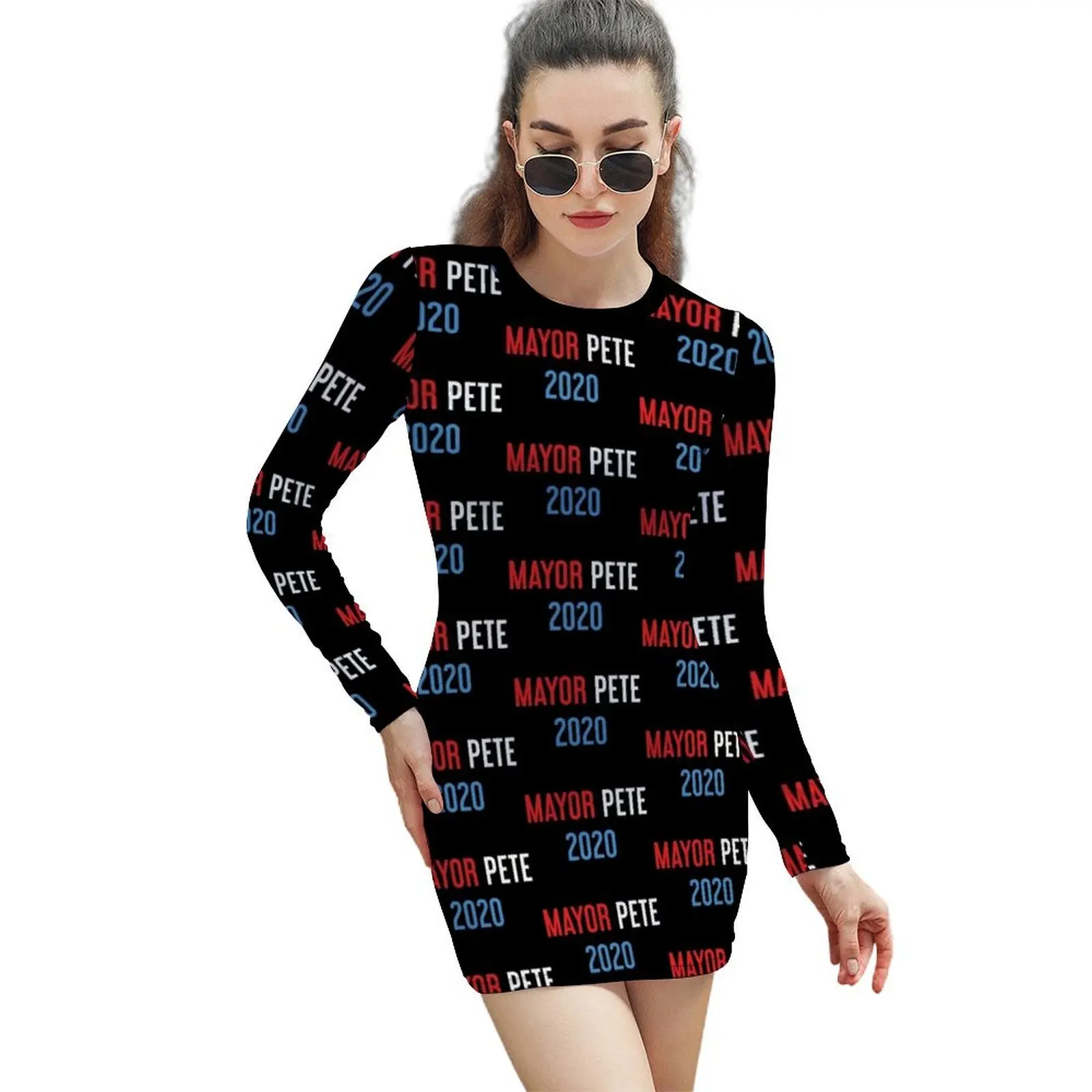 Mayor Pete 2020 - Buttigieg Long-Sleeved Sheath Dress cocktail dresses Women's dress evening dresses women