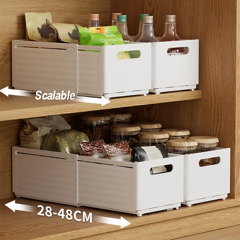 

1PC Scalable Plastic Drawer Storage Box Toys Sundries Miscellaneous Items Sorting Box for Kitchen Desktop Storage Box Organizer