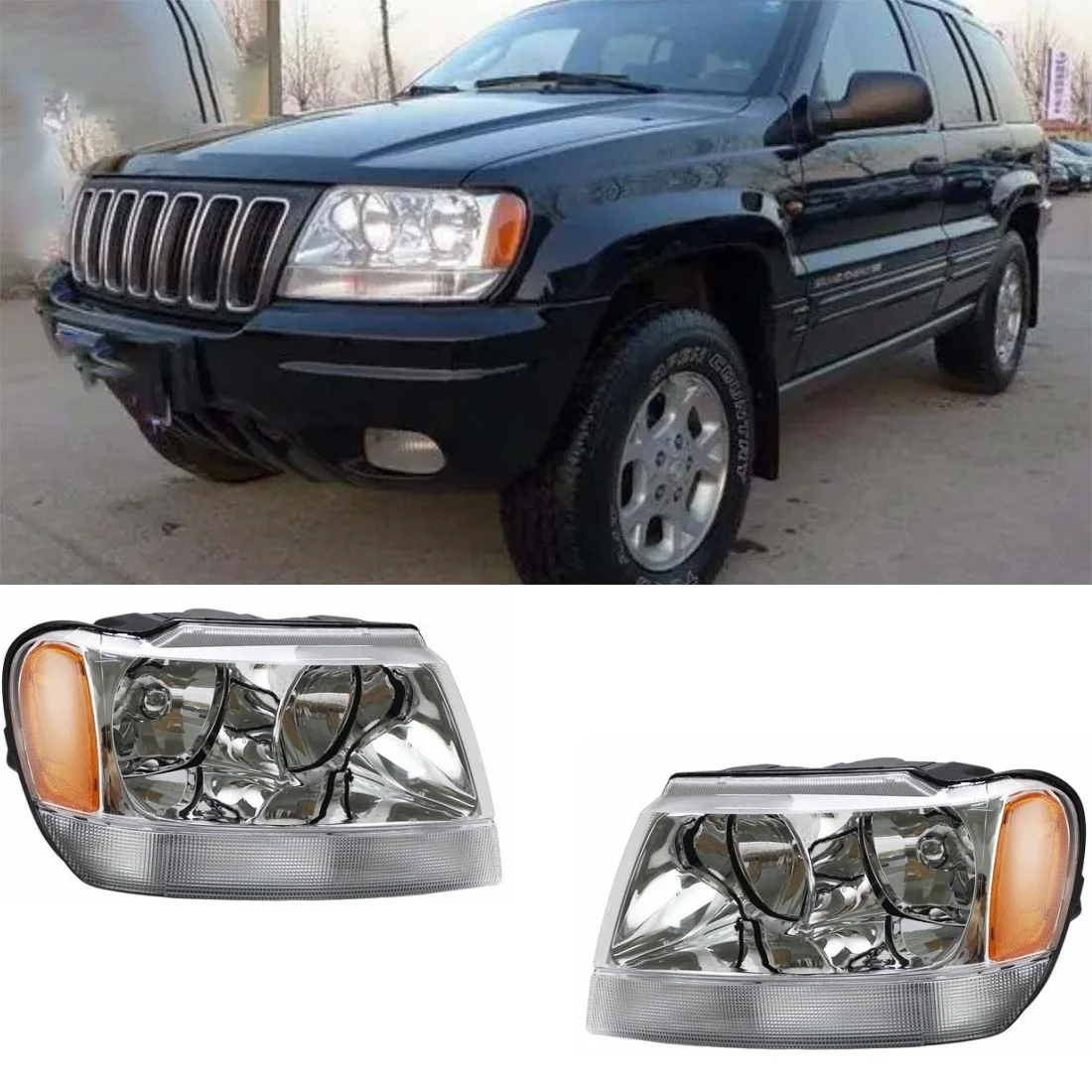 

Car Headlight Head Light for Jeep Grand Cherokee 1999 2000 2001 2002 2003 2004