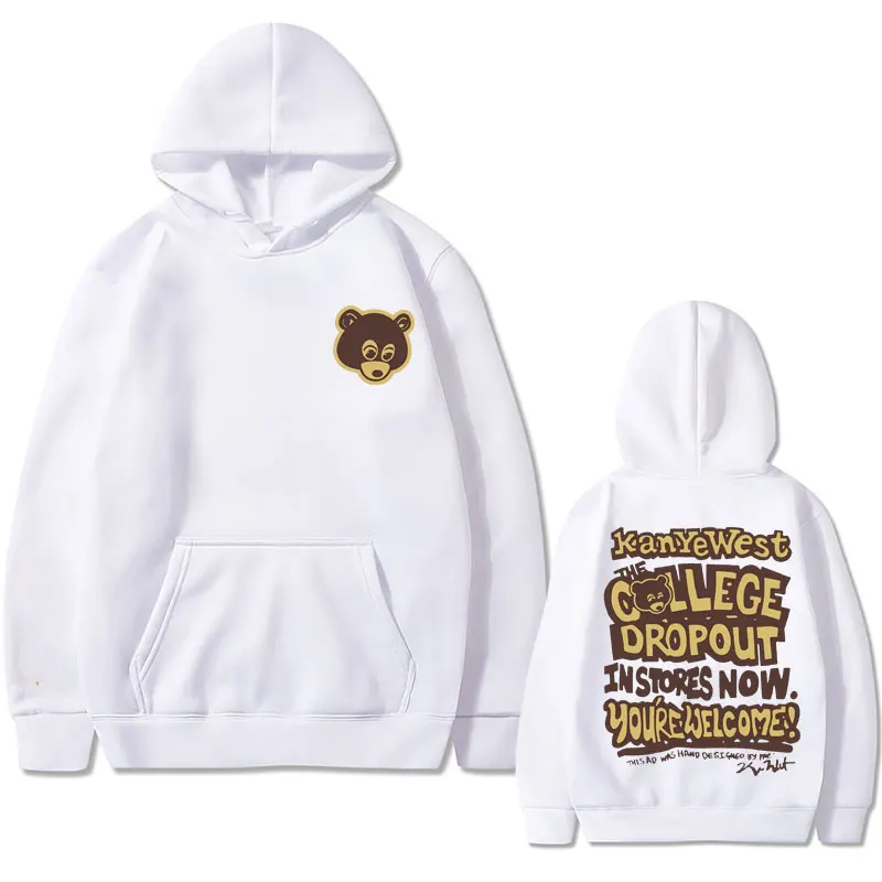 Best Famous Kanye West The College Dropout Graphics Hoodie Men Women's Hip Hop Rap Vintage Hoodies Male Casual Oversized Clothes