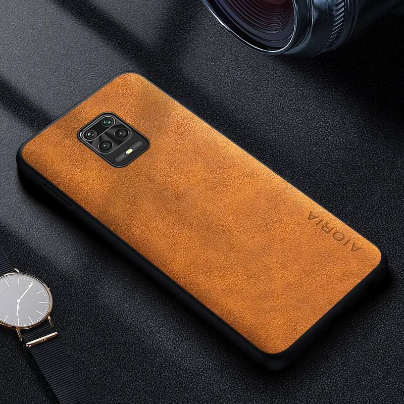 Premium Luxury Leather Retro Business Style Solid Color Phone Case