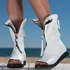 2025 Spring Autumn New Womens Sandals Simple Comfort Women Shoe Versatile Light Womens Single Boots Casual Women's Leather Shoes 1