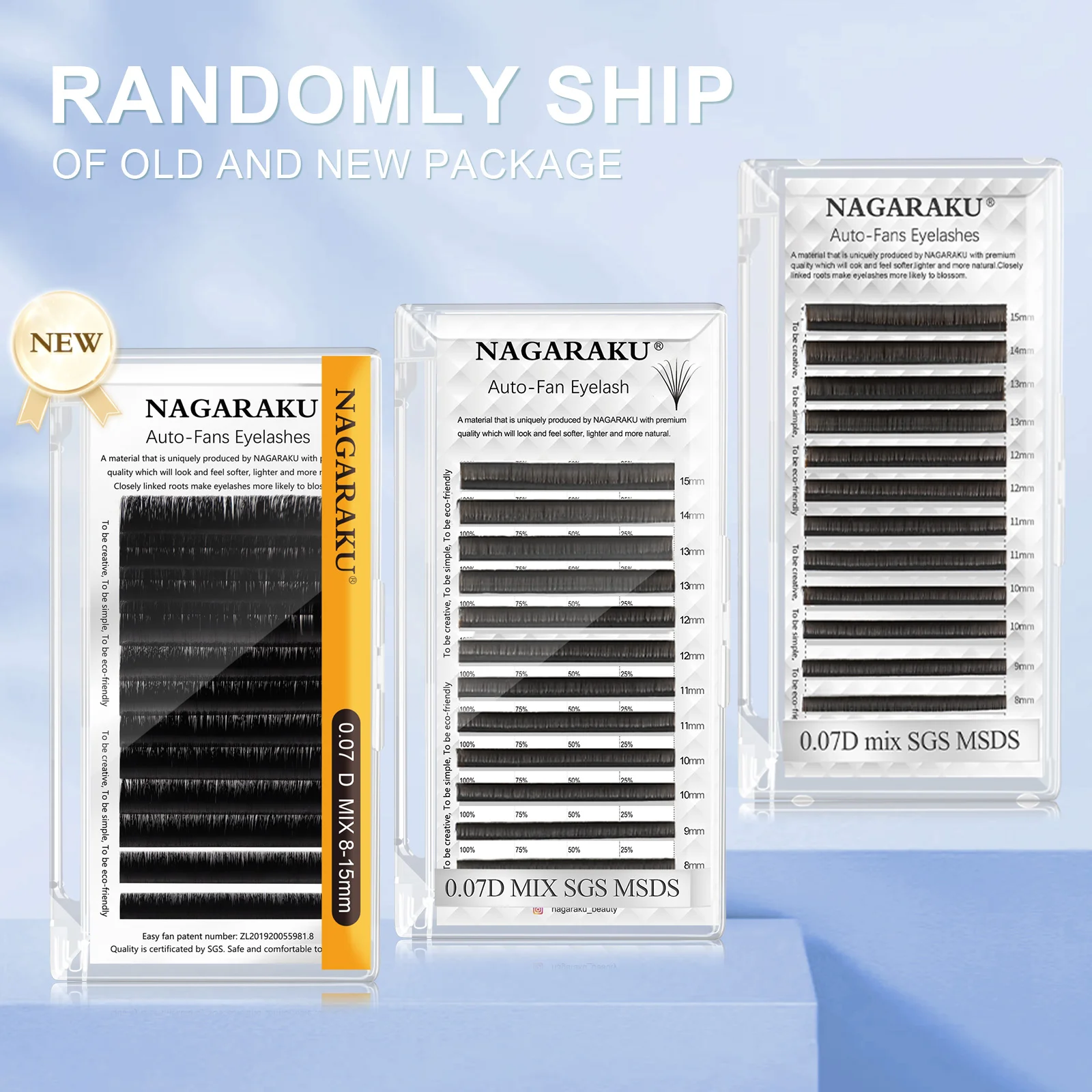 NAGARAKU Easy Fanning Eyelash Extension Autofan Fast Bloom Self Flowering Pre-bonded Volume Makeup Easyfan False Eyelashes eyelash extension eyelash extensions eyelash extension lashes fake eyelashes false eyelashes