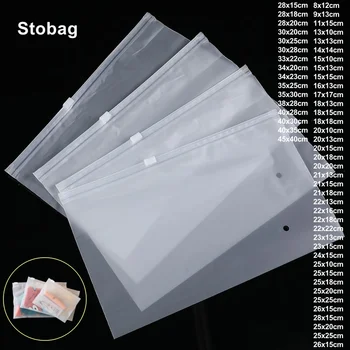 StoBag Frosted Matte Plastic Clothing Packaging Zipper Bag Zippered Shipping Sealed Underwear Socks Storage Reusable Pouch 1
