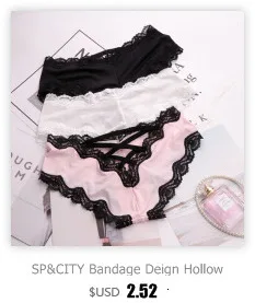 Description Picture 6 of itemSP&CITY Sporty Style Sexy Transparent Underwear Women Crotch Cotton Briefs Soft Hollow Out Panties String Thong Sex Lingerie