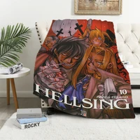 Anime Hellsing Microfiber Bedding Fluffy Soft Blankets & Throws Nap Blanket Sofa Winter Knee Warm Fleece Decorative Luxury Thick 1