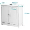 Pedestal Sink Storage Cabinet with 2Doors Traditional Under Sink Cabinet with Adjustable Shelf 3 5/8" W x 11 7/16" D x 23 5/8" H 3