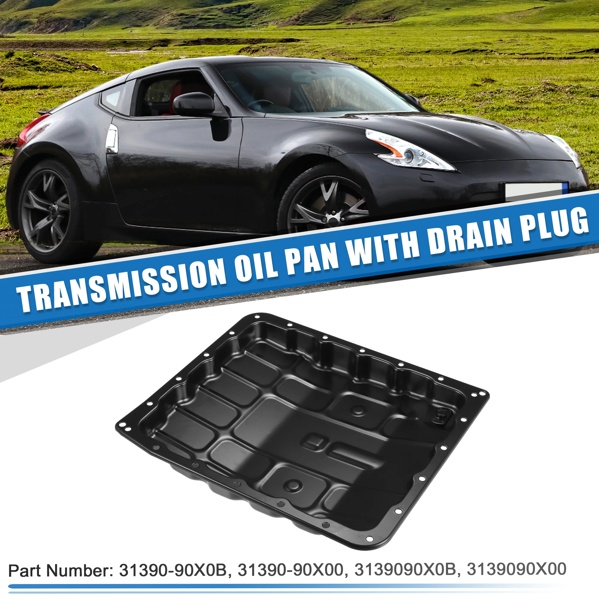 UXCELL 1set Auto Oil Pan for Nissan Armada 2003 2004 2005 2006 2007 2008 2009 2010 2011-2014 No.3139090X00/3139090X0B Black