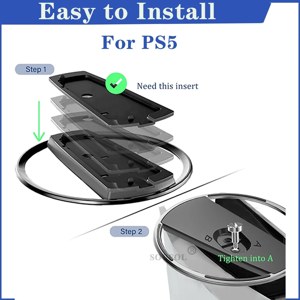 Portable Metal Vertical Stand with Anti-Slip Base for Gaming Consoles - Available in 4 Colors