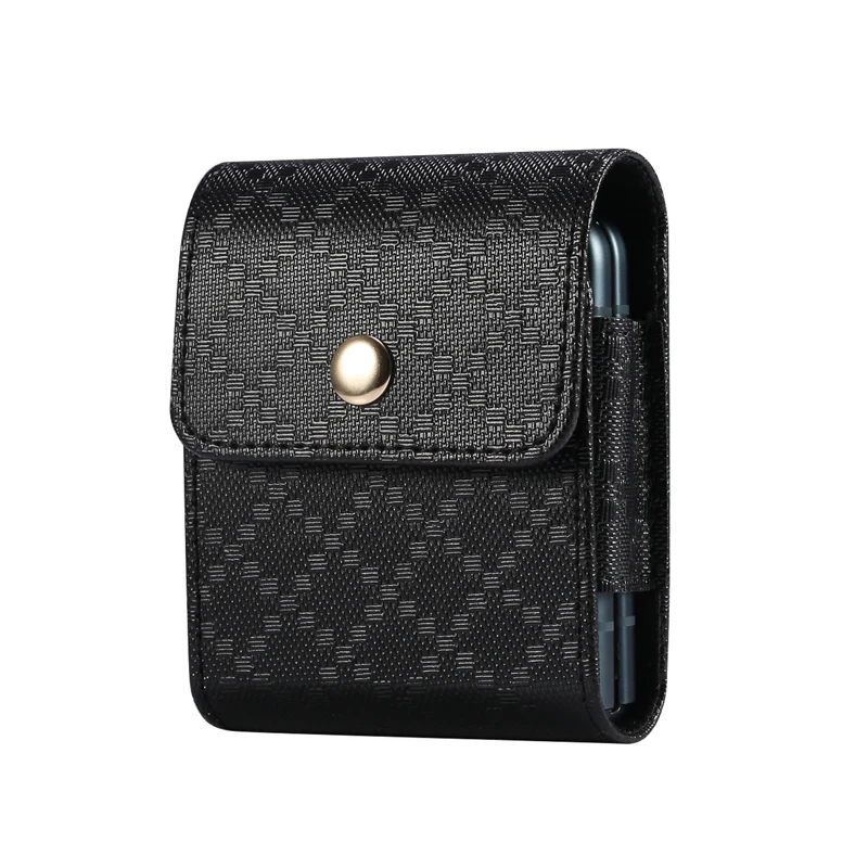 Luxurious Leather Flip Phone Case - Sleek Protective Pouch