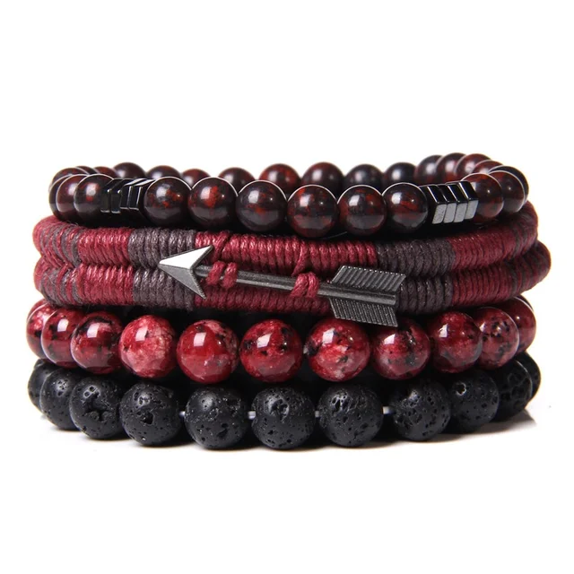 Conjunto de Pulsera de Labradorita Natural, Hematita Real, Limpieza de Energía