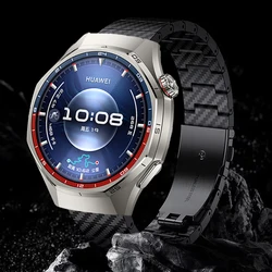 Carbon Fiber Watch Strap - Black - Huawei GT2 Pro GT2e (Black)