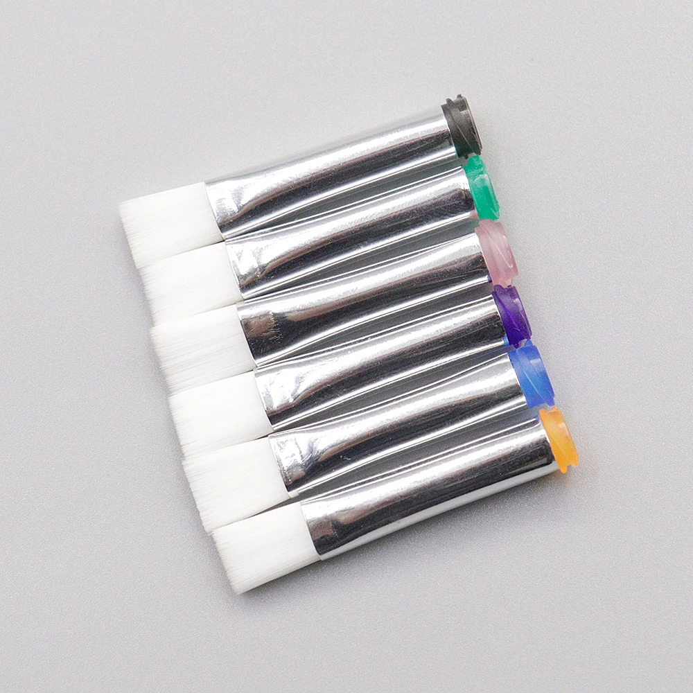 5Pcs 7-8mm 플랫 입 소프트 브러시 바늘 디스펜스 주입 바늘 정밀 디스펜스 기계 접착제 코팅 바늘