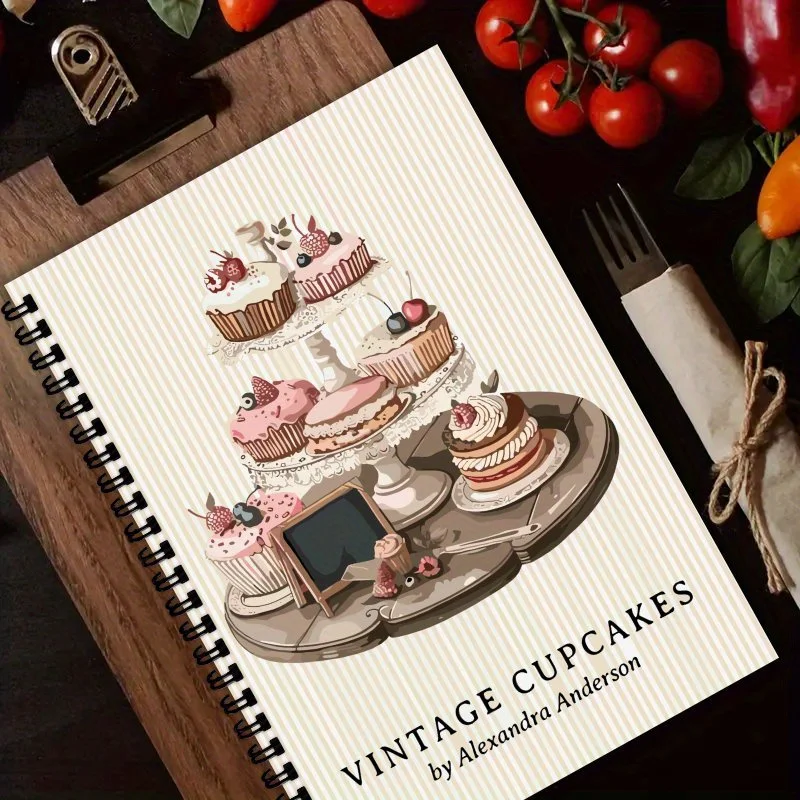 Food Notebook A5 recipe notebook, personal organizer, Simple food themed notebook ...