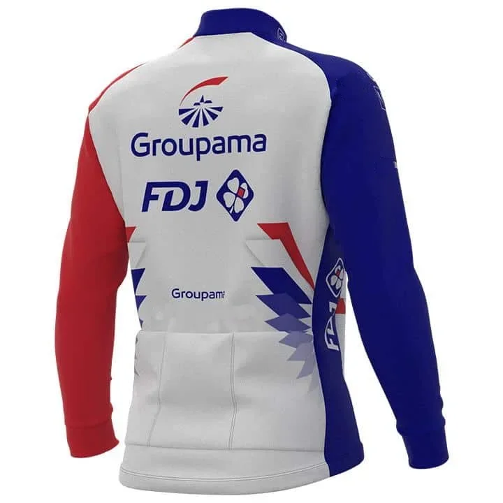 용수철 여름 2022 2021 GROUPAMA FDJ 팀 블루 전용 긴팔 사이클링 저지, 로파 시클리스모 사이즈 XS-4XL