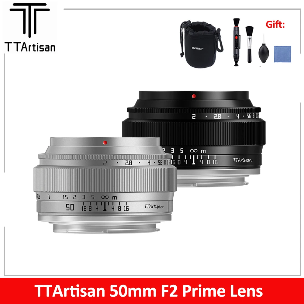 Ttartisan 50Mm F2 Prime Lens Per Sony E Mount Fujifilm Xf Canon M Leica L Nikon Z Panasonic Olympus M43 Obiettivo Della Fotocamera