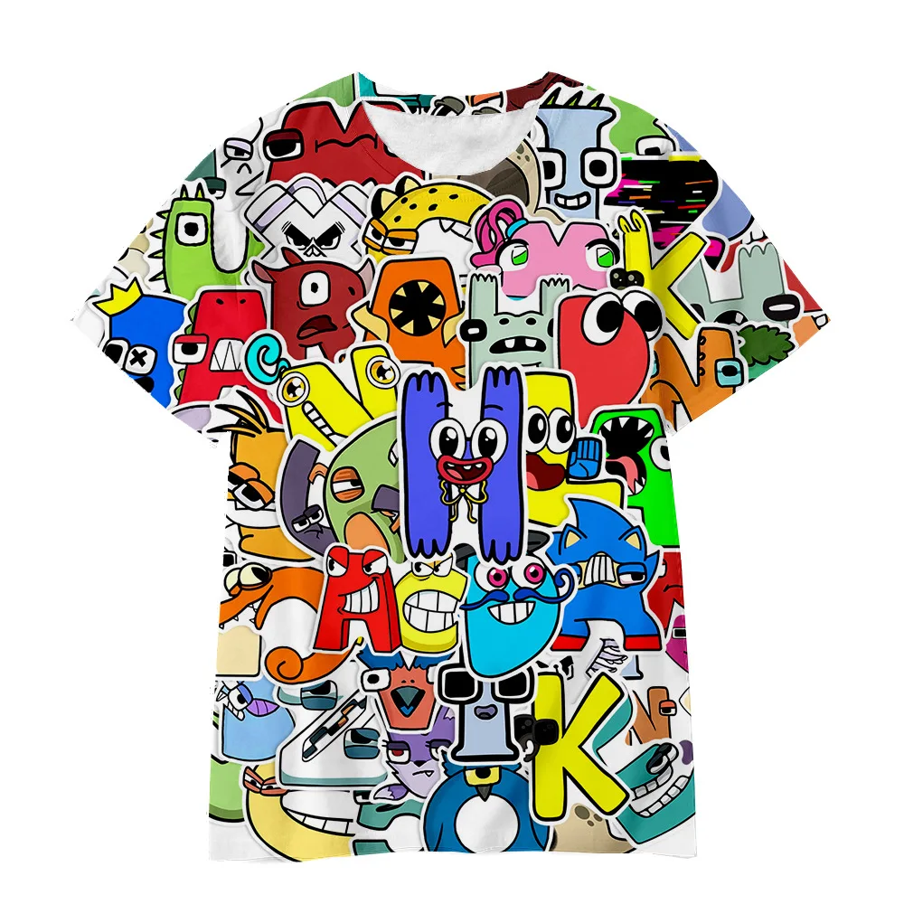Children Sports Tees Clothing Alphabet Lore Game Kids Cosplay T