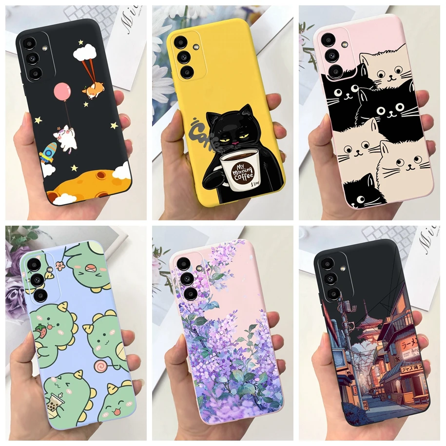 Per Samsung A14 4G Custodia Galaxy A14 5G Custodie Morbide In Silicone Verniciato Cartone Animato Per Samsung Galaxy A14 Sm-A145F Cover Antiurto