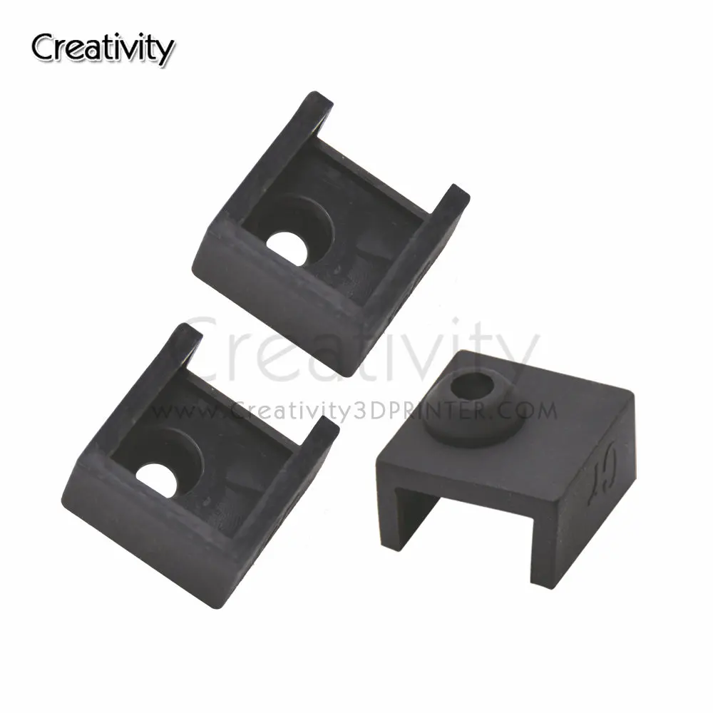 Creativity Upgrade Heater Block Silicone Cover MK8Hotend for  CR10/10S/10S4/10S5/ ender3 3D printer parts 3d 2020 x axis v slot пластиковый синхронный ремень тянущийся натяжитель для ender3 cr10 запчасти для 3d принтера