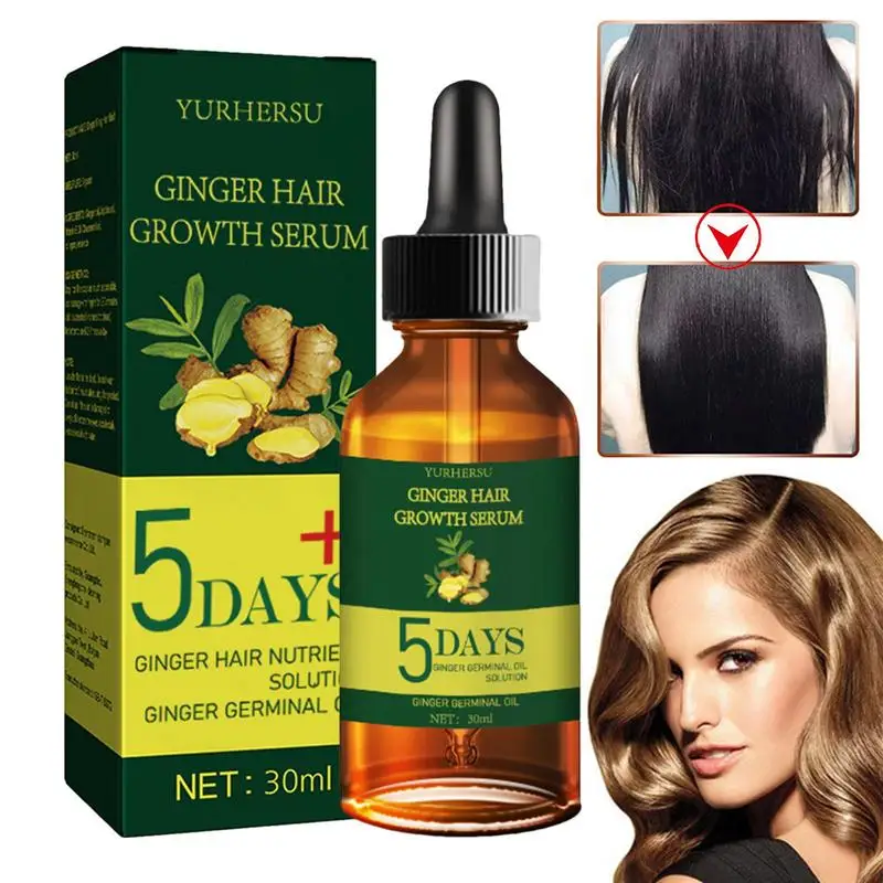 

Ginger Hair Growth Product Fast Growing Hair Essential Oil Anti Hair Loss Scalp Therapy Repair Damaged Hair Roots Men/Women