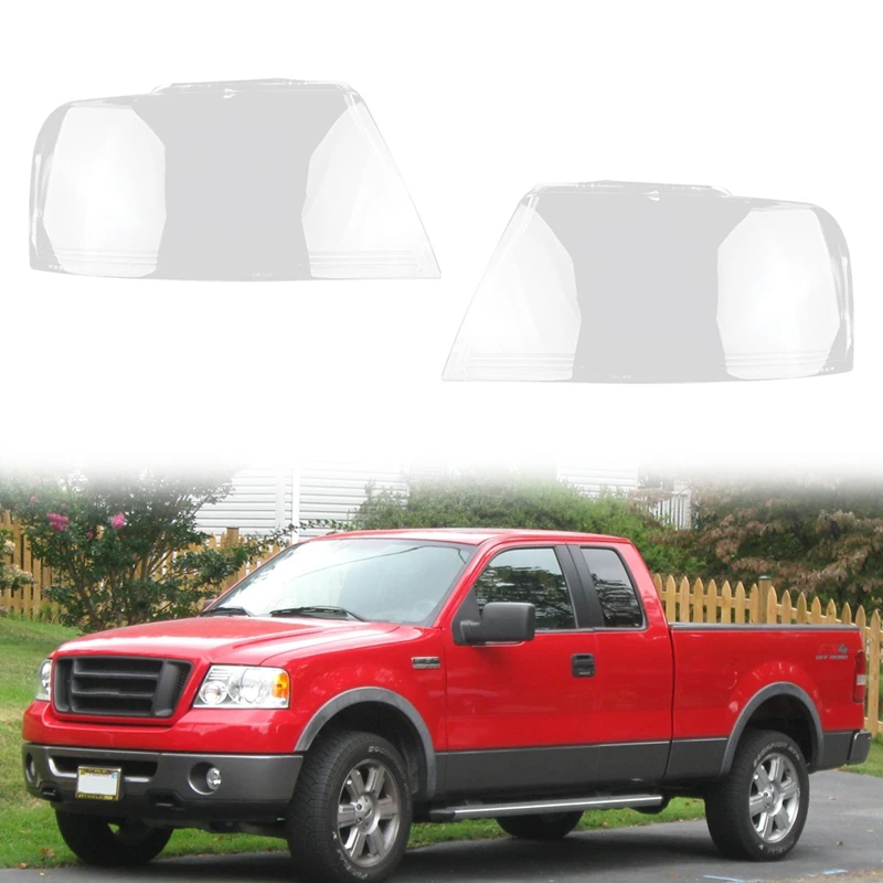 

1 пара, прозрачная крышка для автомобильных фар Ford F150 F-150 2004-2008