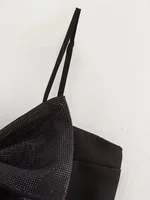 Sequined Bow Women Sling Top Sexy Backless Crop Top Pleated Zippers Female Tank Tops 2025 Spring Lady Streetwear Tops - Image 5