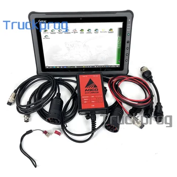 F110 tablet for AGCO CANUSB EDT 2x4 fendt Interface Electronic service Heavy truck Agricultural Diagnostic Tool with key dongle