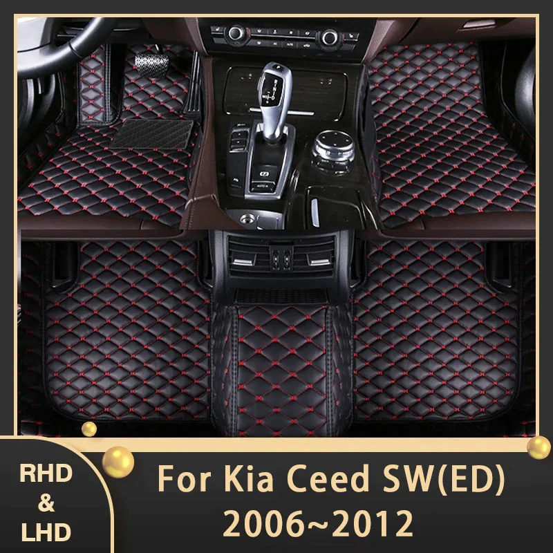 

Car Floor Mats For Kia Ceed SW Sportswagon Cee'd SW ED 2006~2012 Auto Custom Auto Foot Pads Leather Carpet Interior Accessories