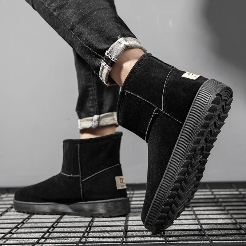 

Мужские ботинки, водонепроницаемые ботильоны для мужчин, зимняя обувь, сохраняющие тепло зимние ботинки, женские зимние ботинки на молнии