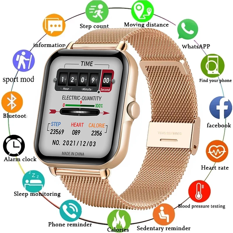 2022 Women Smart Watch Men Heart Rate Fitness Tracker Ladies Watch Bluetooth Answer Call Smartwatch GTS3 GTS 3 for Android IOS