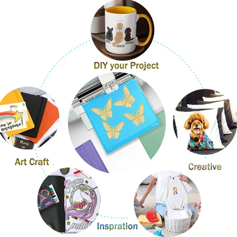 Cutting mats 1/3Pcs Portable Replacement Cameo Silhouette Cutting Mat For Cricut Adhesive Pvc Cutting Mats For Crafts Sewing All Arts